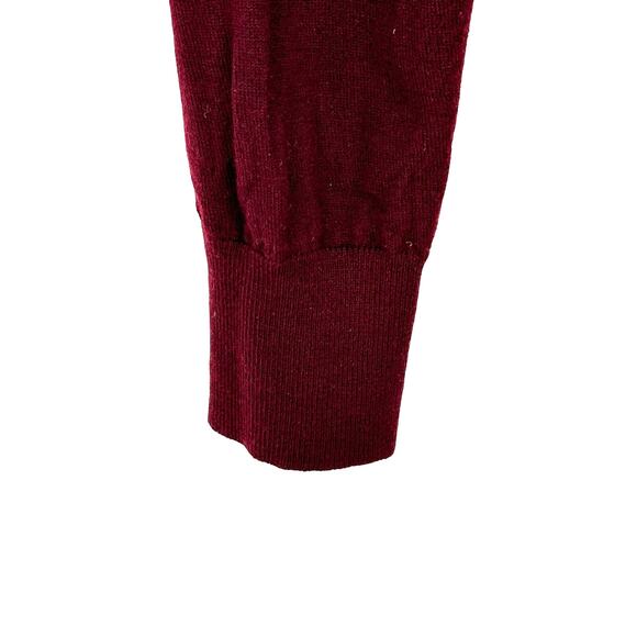 Theory Wool Sweater Dress Long Sleeve Knee Length Plum Purple Stretch Winter S - Picture 4 of 10